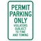 Brady Parking Sign, 18"H, 12"W, Aluminum, 113310 113310 - alternate 1